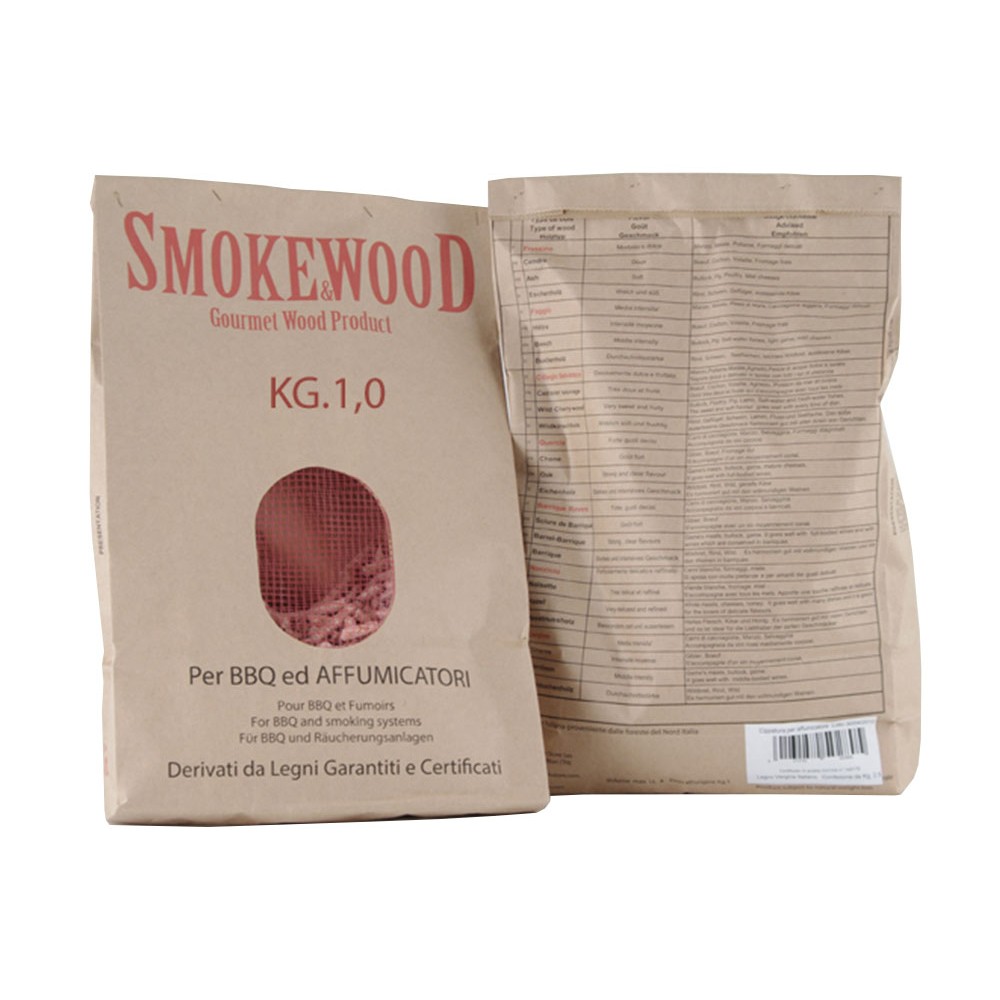 Cippatura Pressata Faggio Pioppo e Rovere per Barbecue e Affumicatori 1Kg Smoke&Wood