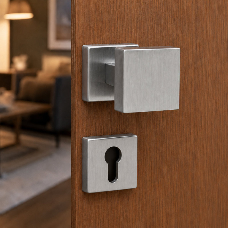 Coppia Pomolo Quadro Arieni 909 55x55 mm Decentrato con Bocchette