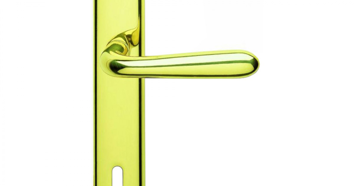 Maniglia Porta Ghidini Milena - Finitura Ottone Lucido Verniciato, 9cm, Design Elegante E Ergonomico - Foto 3