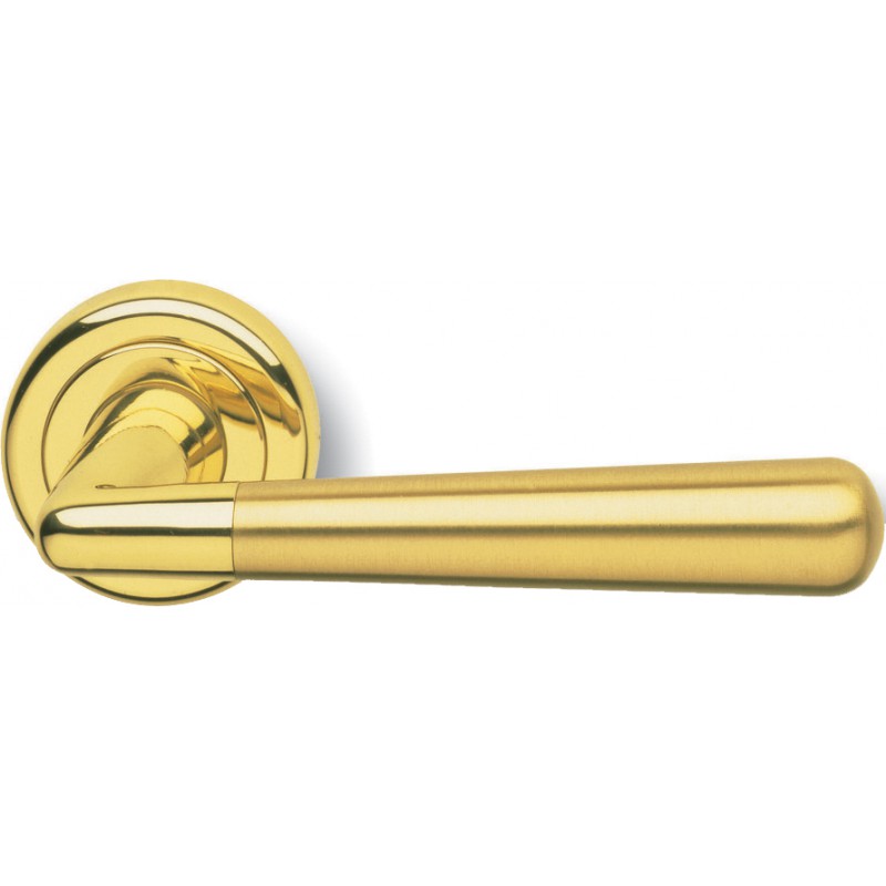 Coppia di Maniglie Ghidini Modello Ginevra OLS con Rosette e Bocchette