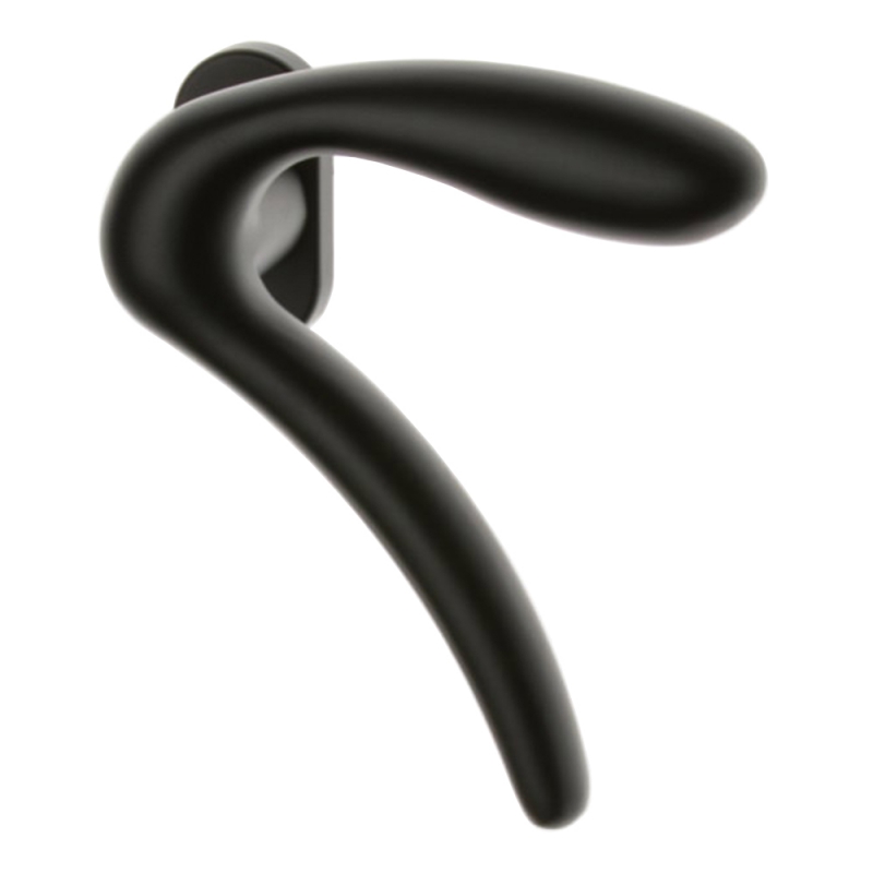 Coppia di Maniglie Ghidini Modello Leonardo ANO con Rosette e Bocchette Cilindro