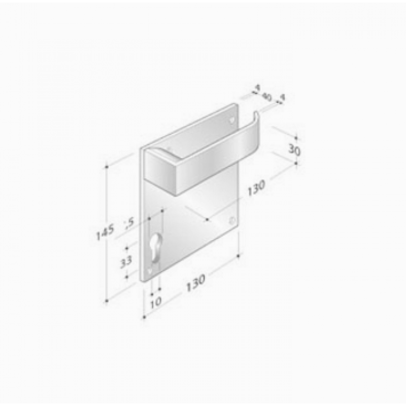 Coppia di Maniglie pba 2001.B.PLA in Acciaio Inox AISI 316L