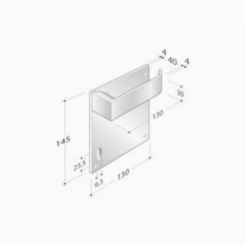 Coppia di Maniglie pba 2001.B.PLA in Acciaio Inox AISI 316L