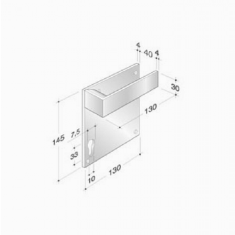 Coppia di Maniglie pba 2001.IT.PLA in Acciaio Inox AISI 316L