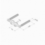 Coppia di Maniglie pba 2002.YOD in Legno e Acciaio Inox AISI 316L