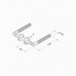 Coppia di Maniglie pba 2003.YOD in Legno e Acciaio Inox AISI 316L