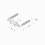 Coppia di Maniglie pba 2003.YOD in Legno e Acciaio Inox AISI 316L