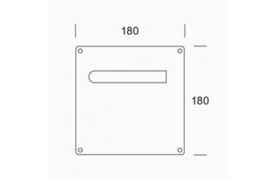 Coppia di Maniglie su Placca pba 2MM.015.00A1 in Acciaio Inox AISI 316L