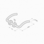 Coppia Maniglie pba 2026T in Acciaio Inox AISI 316L