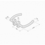 Coppia Maniglie pba 2027T in Acciaio Inox AISI 316L