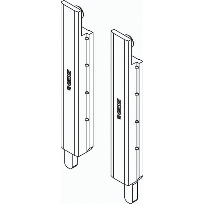 Coppia Terminali per Aste Art.02141K Giesse; Silver Plus, per Serie R40