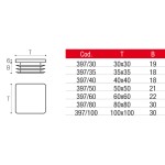 Copricolonna in Plastica per Tubo Quadro Copripilastro Tappo