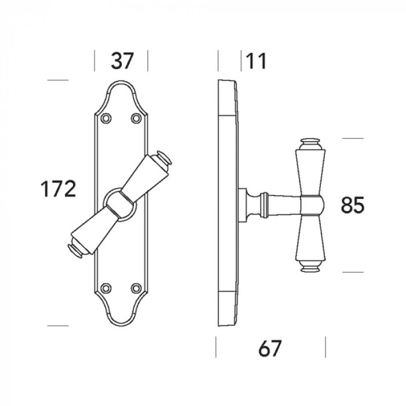 Cremonese per Finestra in Ottone Vintage Reguitti Ginevra