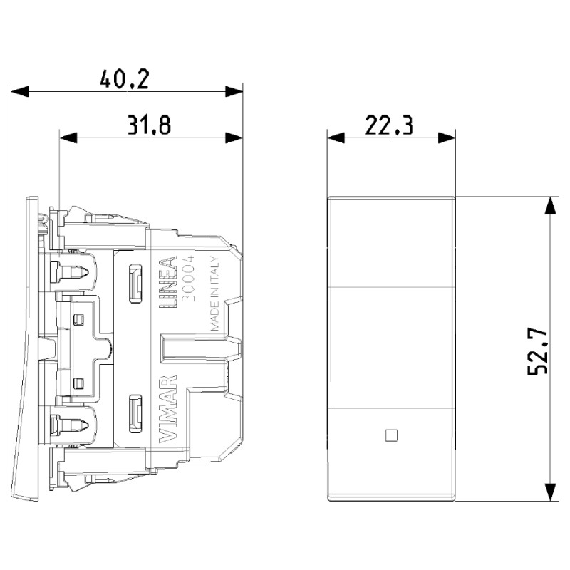 Deviatore VIMAR LINEA 30004.B/C/G 1P 10 AX 250 V~