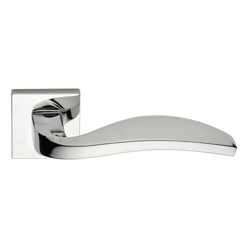 Diana Serie Fashion forme Maniglia per Porta su Rosetta Quadrata Frosio Bortolo Design con Curve