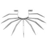 Dissuasore Diametro 80 100 120 mm Tassellabile per Pluviali Sezione Quadrata