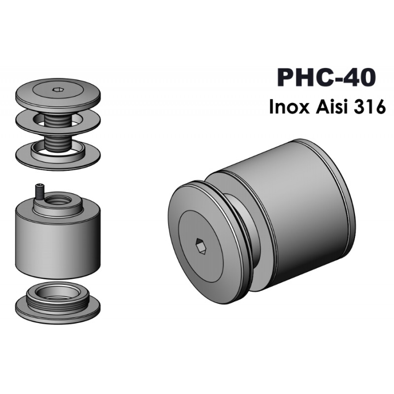 Distanziale per Parapetti PHC-40 Inox Aisi 316 SpeedyByCasma