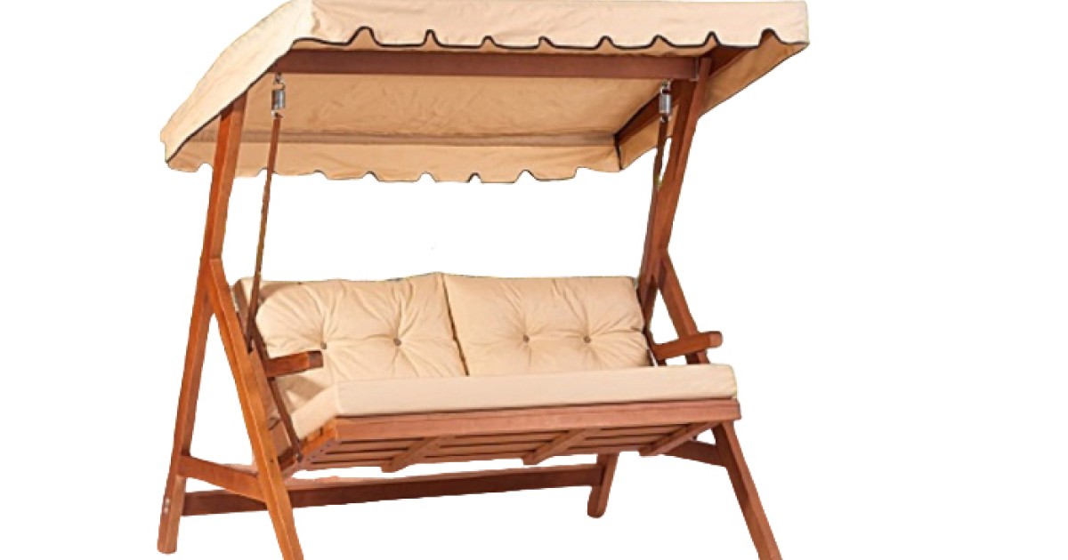 Dondolo in Legno da Giardino con Cuscini Prezzo in Offerta