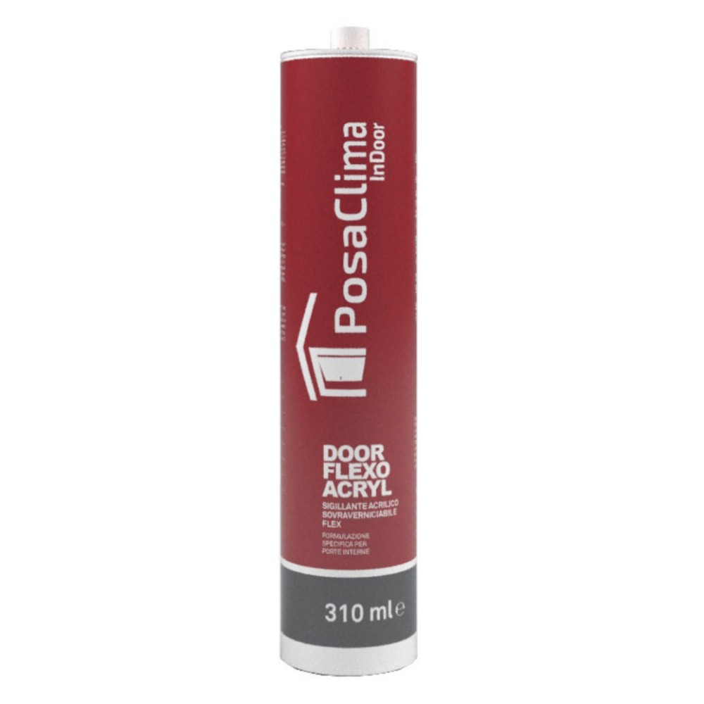 Door Flex Acryl PosaClima Sigillante Acrilico Sovraverniciabile Bianco 310 ml