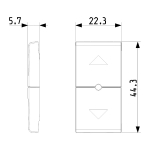 Due Mezzi Tasti 1 Modulo Simboli Frecce 14755 Plana Vimar