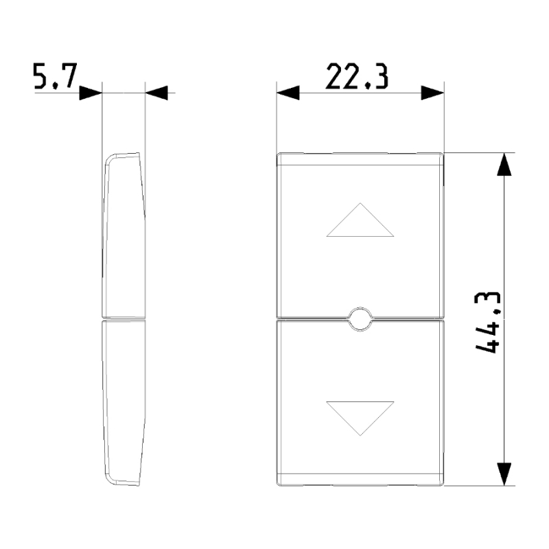 Due Mezzi Tasti 1 Modulo Simboli Frecce 14755 Plana Vimar