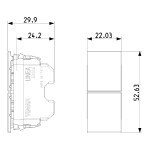 Due Pulsanti Indipendenti LINEA VIMAR 30066 1P NO 10 A 250 V~