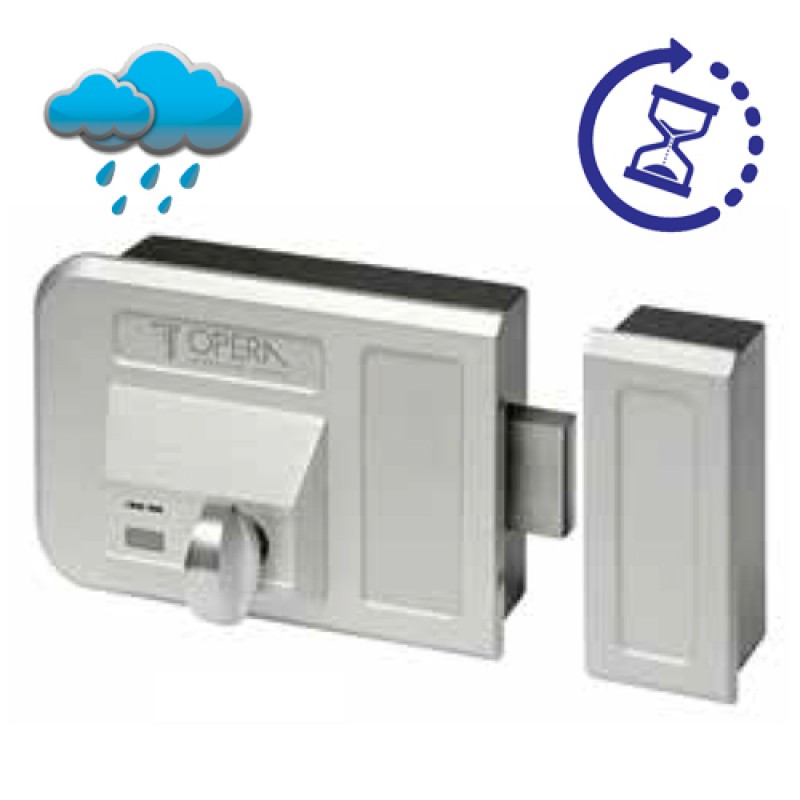 Elettroserratura Argento Pomolo Cancelli e Portoni 28002 Serie Gate Lock Opera