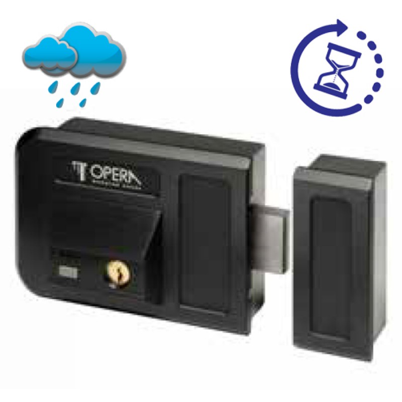 Elettroserratura Nera Chiave Cancelli e Portoni 28001 Serie Gate Lock Opera