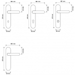 Elika Crystal Maniglia per Porta su Placca Linea Calì Crystal