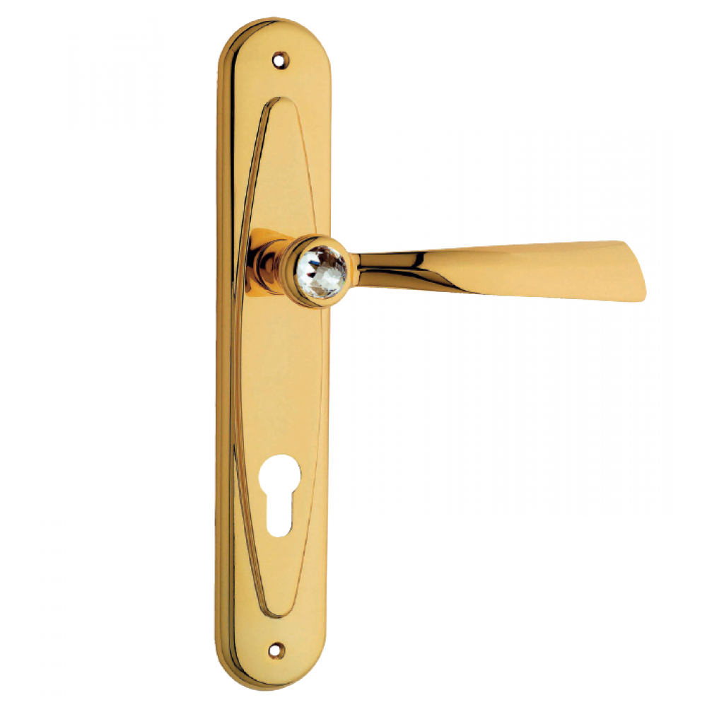 Elika Crystal Maniglia per Porta su Placca Linea Calì Crystal