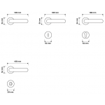 Elika Crystal Oro Zecchino Maniglia per Porta su Rosetta Linea Calì Crystal