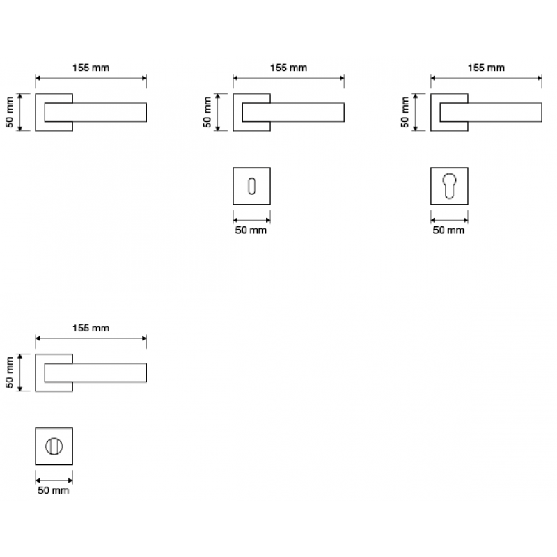 Elios Crystal Cromo Lucido Maniglia per Porta su Rosetta Linea Calì Crystal