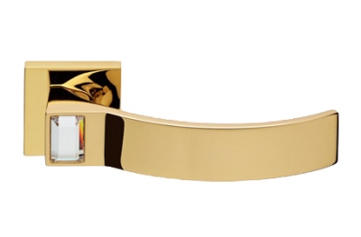 Elios Crystal Oro Zecchino Maniglia per Porta su Rosetta Linea Calì Crystal
