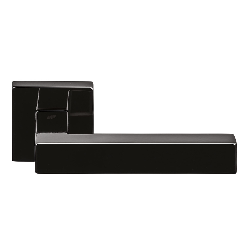 Ellesse Grafite Maniglia per Porta su Rosetta di Colore Nero by Colombo Design