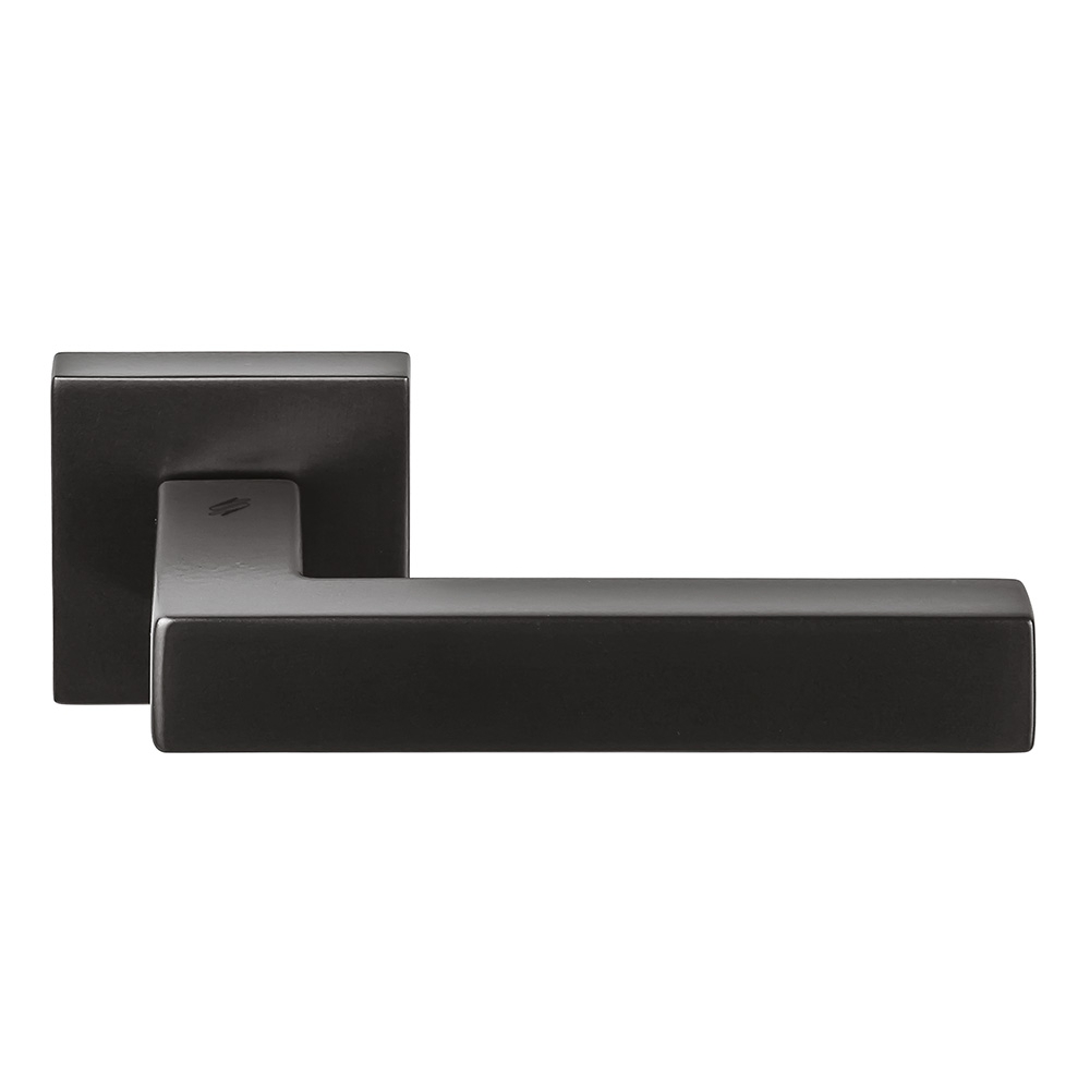 Ellesse Grafite Mat Maniglia per Porta su Rosetta Finitura Scura Opaca by Colombo Design