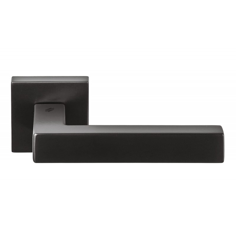 Ellesse Grafite Mat Maniglia per Porta su Rosetta Finitura Scura Opaca by Colombo Design