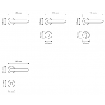 Epoca Patinè Maniglia per Porta su Rosetta Linea Calì Vintage