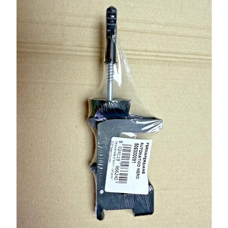 Ferma Persiane Automatico in Plastica Nero con Vite e Tassello IBFM