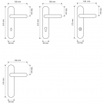 Fish Crystal Maniglia per Porta su Placca Linea Calì Crystal
