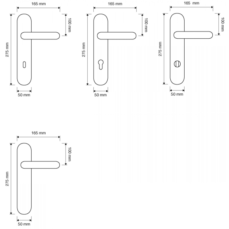 Fish Crystal Maniglia per Porta su Placca Linea Calì Crystal