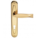 Fish Crystal Maniglia per Porta su Placca Linea Calì Crystal