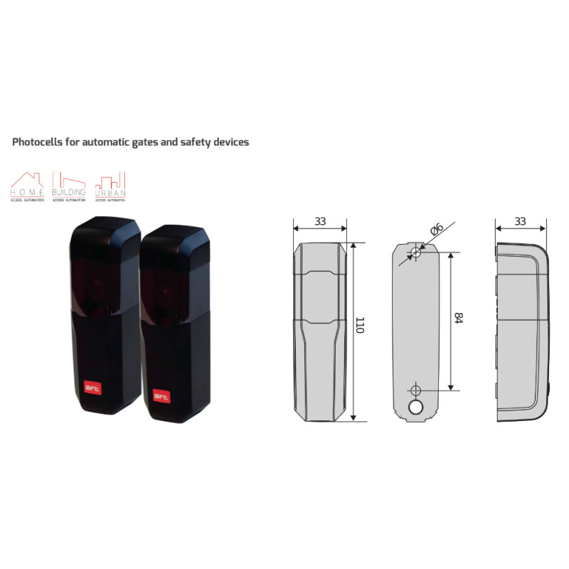 Fotocellule per Cancelli BFT COMPACTA A20-180 2601411