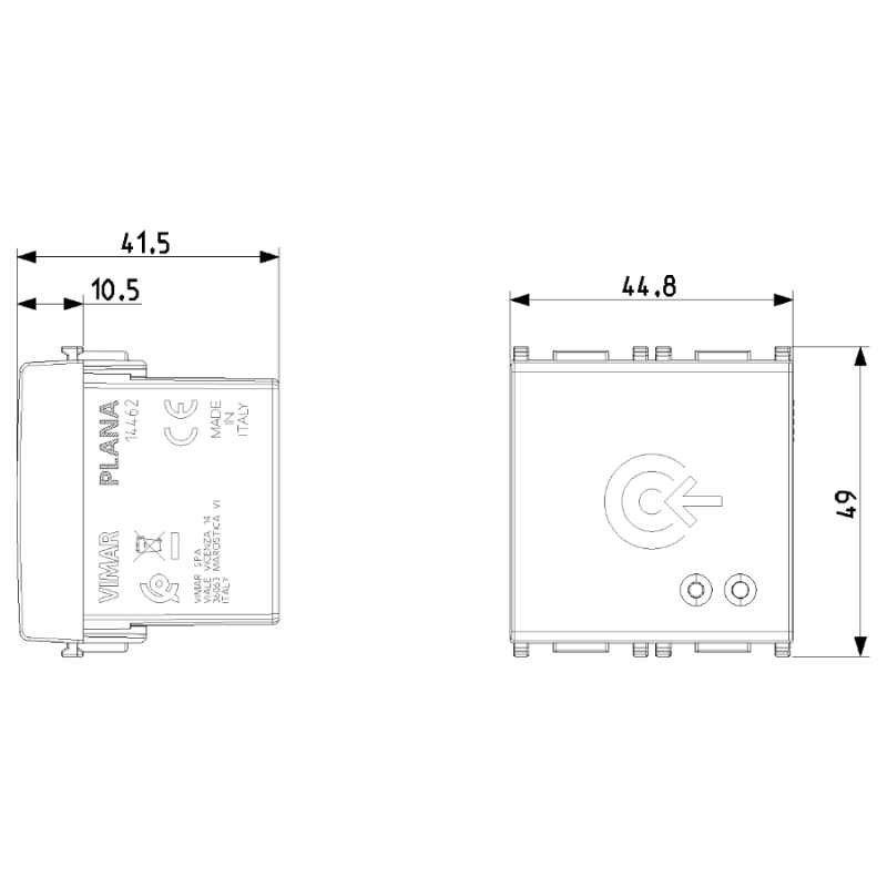 Fuoriporta NFC/RFID Connesso IoT Bianco 14462 Vimar