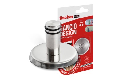 Gancio Adesivo in Acciaio Inossidabile Design Fischer