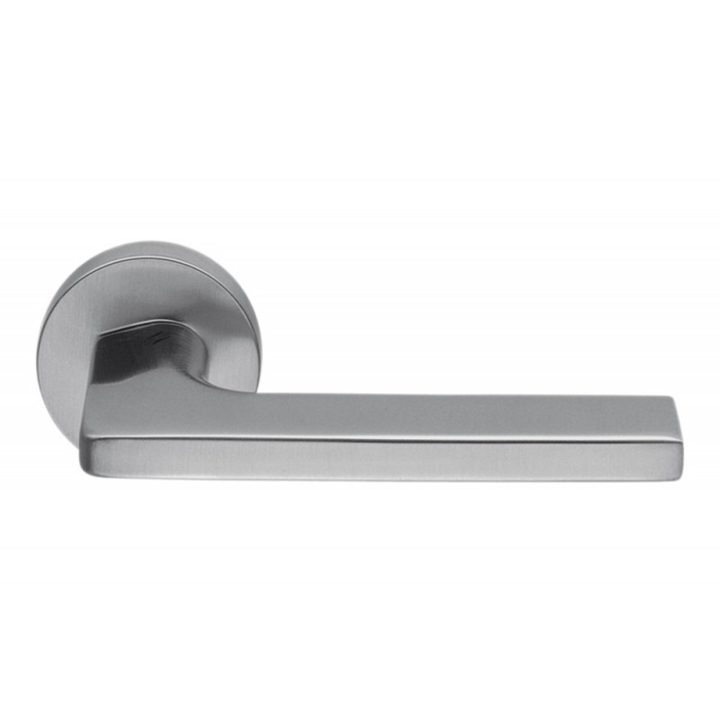 Gira Acciaio Inox Zirconio HPS Maniglia per Porta su Rosetta in Stile Inglese by Colombo Design