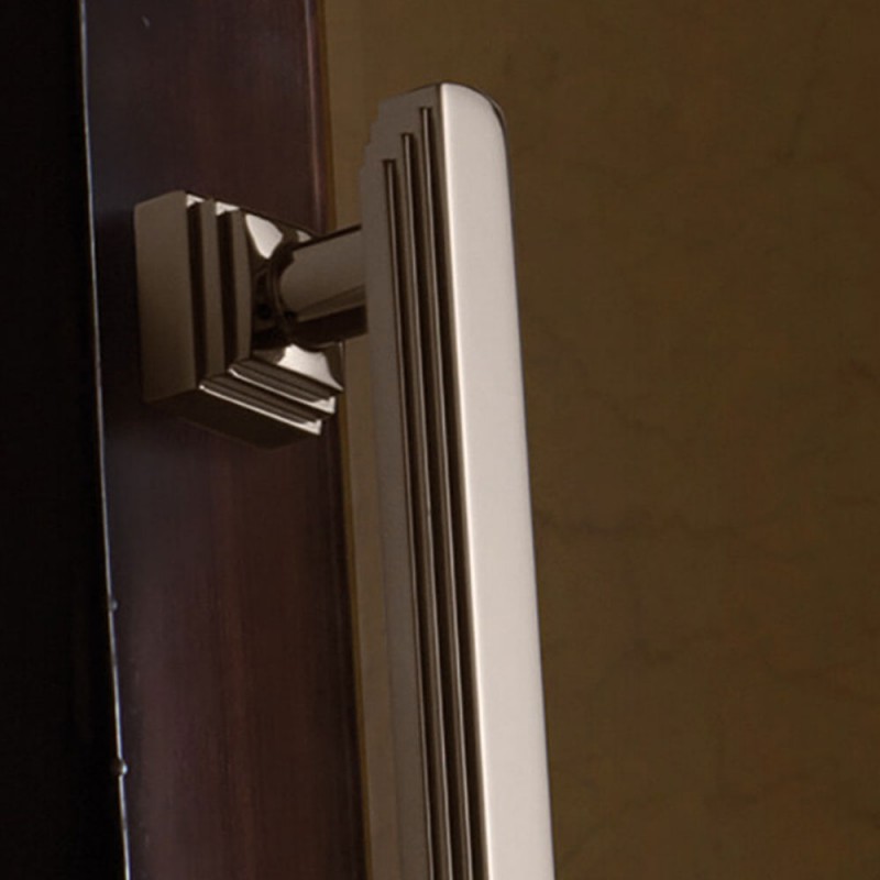 Glamor Maniglione per Porta su Placca con Sistema Antintrusione Invisibile Linea Calì Design