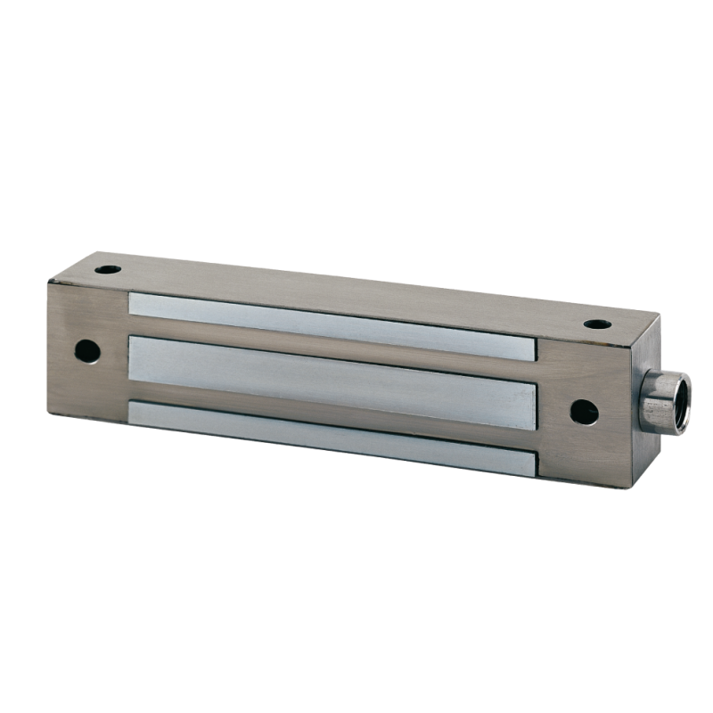 I400SR 400Kg Fermo Elettromagnetico da Applicare in Acciaio Inox 12/24V DC + Reed di Stato CDVI