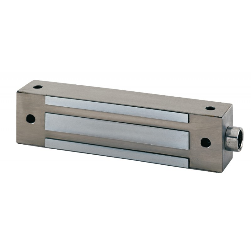 I500SR 500Kg Fermo Elettromagnetico da Applicare in Acciaio Inox 12/24V DC + Reed di Stato CDVI