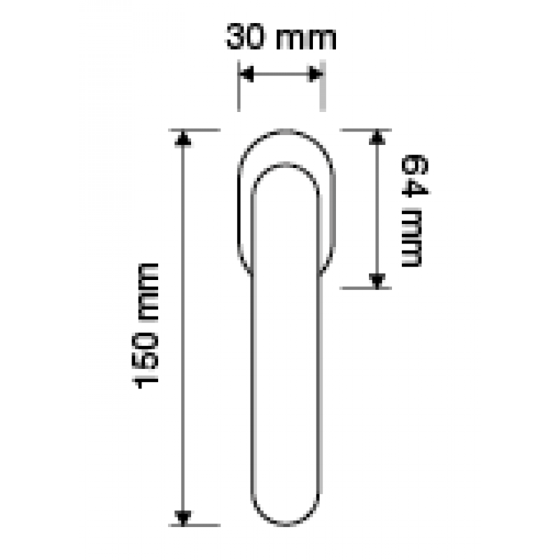 Idea Maniglia per Finestra DK Linea Calì Crystal