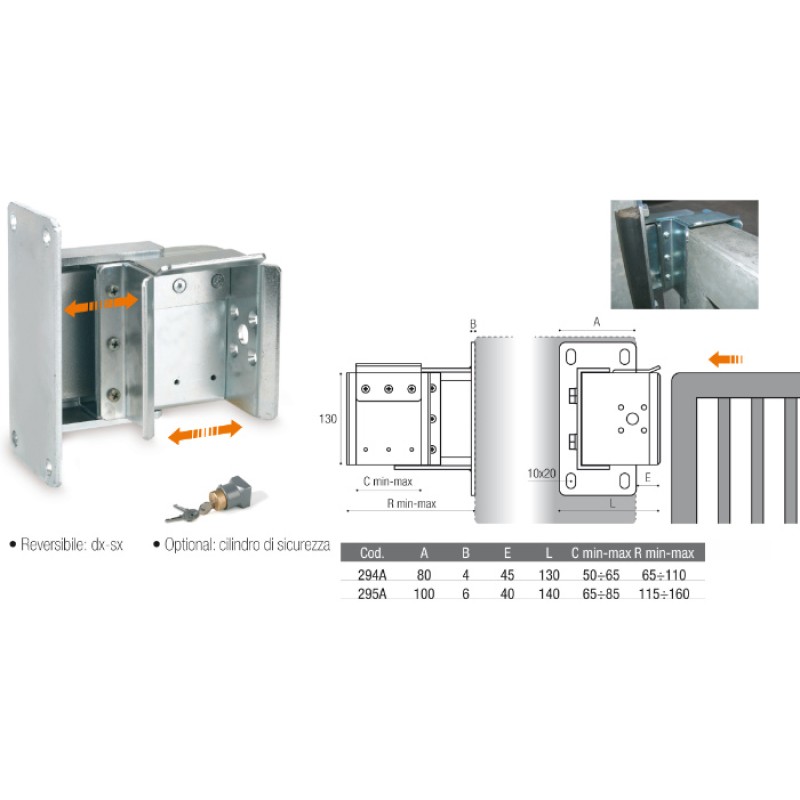 Incontro Finecorsa di Sicurezza Regolabile a Fissare per Cancello